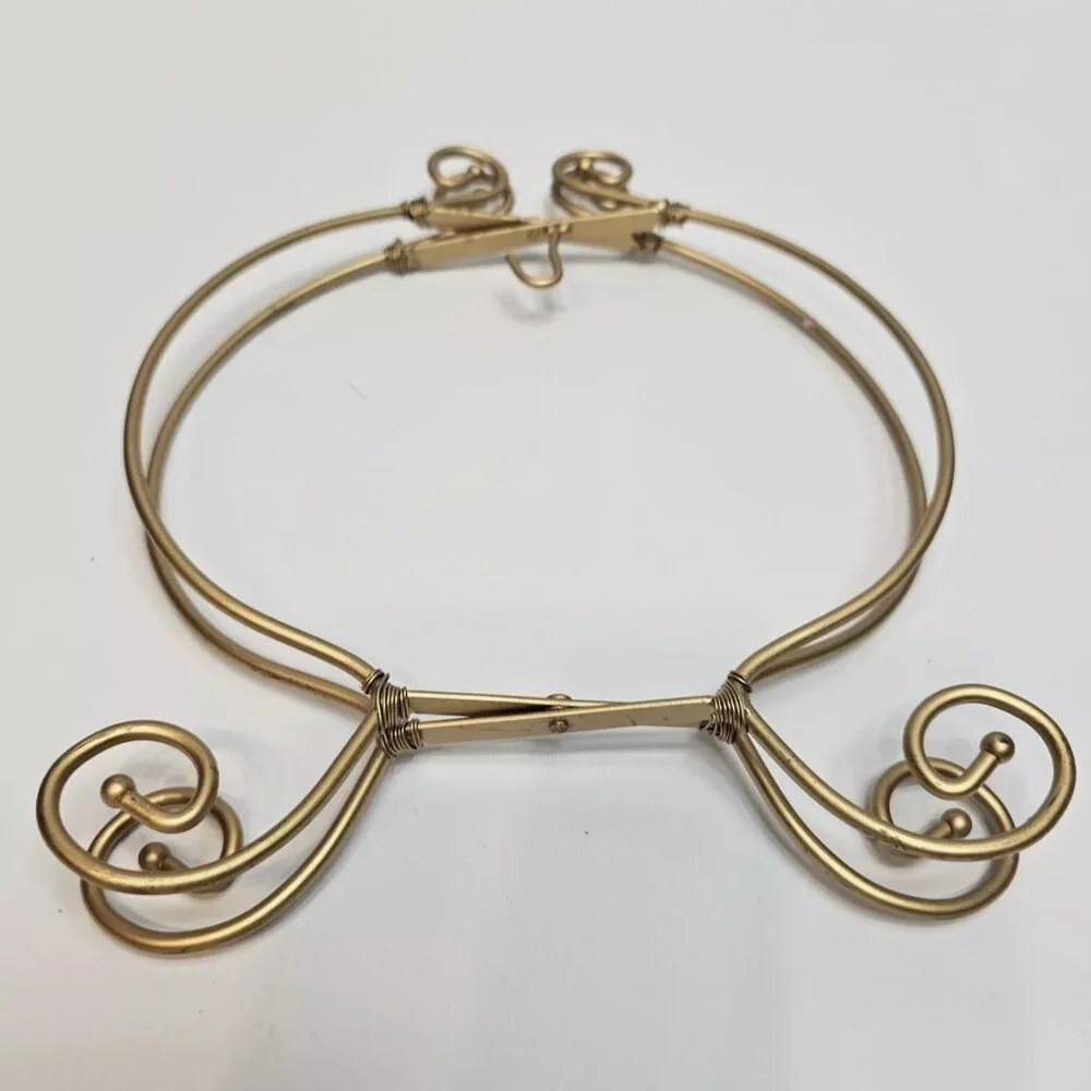 Pier 1 Imports - Christmas Ornament‎ Display Holder - Foldable Gold Tone